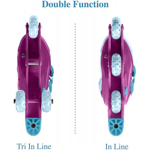 Mondo- 3 in Line Skate Frozen Disney Toys II Skates-Pattini Doppia Funzione Regolabili-Ruote PVC-Roller Bambina-Size S/Mis. 29/32-28299, Multicolore, S, 18278 - immagine 3