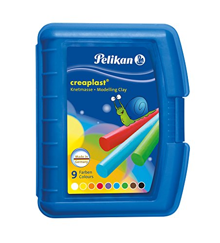 Pelikan 198/9g – creap Last Plastilina 9 Colori Assortiti in Scatola di plastica