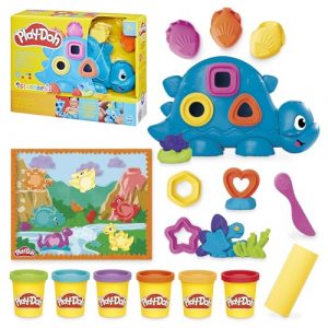 Play-Doh, Starter Set Dinosauro Forme e Colori, Giocattolo