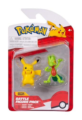 Pokémon Confezione di personaggi da battaglia: Pikachu e Geckabor, 2 figure dettagliate