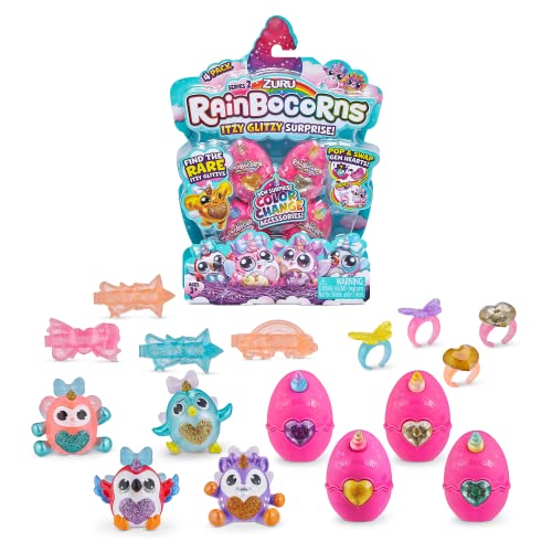 Rainbocorns ZURU Itzy Glitzy Surprise Serie 2, Uova da Collezione, Confezione Doppia Elefante, Gufo Series 2, 2X 4 Pack (8 Eggs Total), Colore 2 Pack, Misura Standard, 9243 - immagine 3