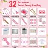 Sundaymot Valigetta Dottore Bambini, Kit Medico Giocattolo da 32 Pezzi con Stetoscopio, Camice, Gioco Dottore Bambino, 3-8 anni kit Dottoressa Bambina - immagine 3