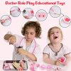 Sundaymot Valigetta Dottore Bambini, Kit Medico Giocattolo da 32 Pezzi con Stetoscopio, Camice, Gioco Dottore Bambino, 3-8 anni kit Dottoressa Bambina - immagine 5