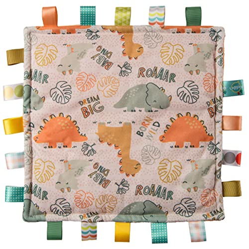 Taggies Coperta originale 41522, dinosauro confortevole, 30 x 30 cm