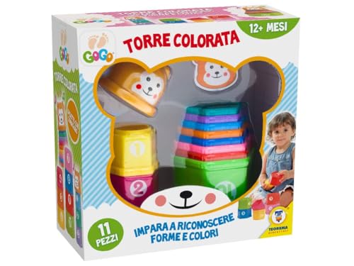 Teorema 64171 - Torre Colorata con Lettere e Numeri da Impilare, Multicolore - immagine 5