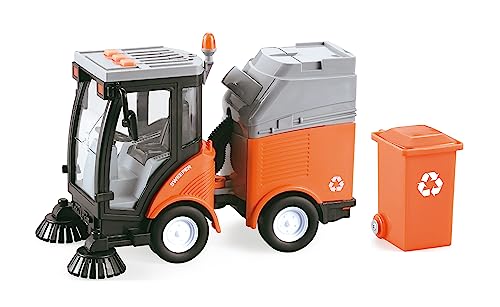 Teorema Giocattoli, Camion Spazzatrice Giocattolo per Bambini, con Luci e Suoni Reali, Movimento a Frizione e Bidone Spazzatura Incluso, Scala 1:16, Macchinina Giocattolo