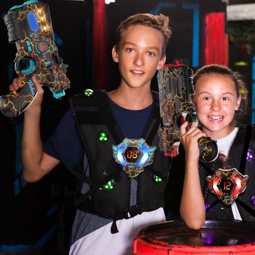 VATOS Laser Tag Ricaricabile 2 Giocatori - 2 Pistole e 2 sensori di Giacca completamente sincronizzati con i dati 2.4GHz - Giocattoli e idee di compleanno Laser Tag Gun per Bambini - immagine 9
