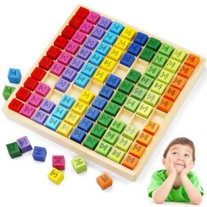 YESLUSY 1x1 Tabellina, Gioco Della Moltiplicazione, Tavola di Legno per la Moltiplicazione, Giochi Matematici, Regalo Educativo per Bambini, per Bambini di 4 5 6 7 8 Anni