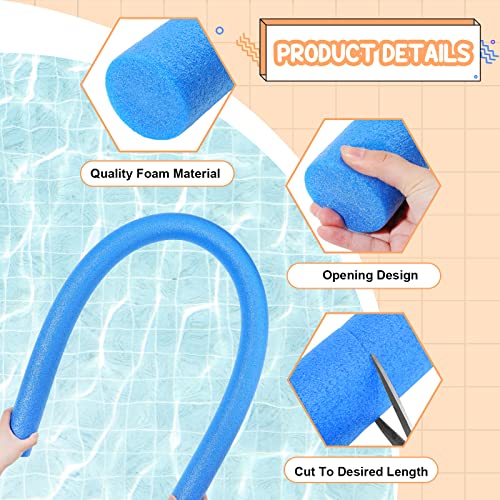 Yaomiao Tagliatelle da piscina in schiuma Jumbo da 140 cm in piscina, colorate e spesse tagliatelle per adulti galleggianti e progetti artigianali scolastici - immagine 4