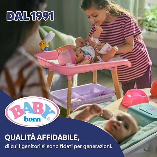 Accappatoio BABY born - Con cappuccio e maniche di diversi colori - Accessorio per bambole di alta qualità - Vestiti adatti a bambole di 43 cm - immagine 8