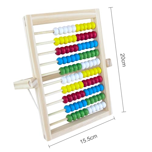 Diompirux Compatto e portatile Pallottoliere per Bambini Legno con 100 Perline Multicolori, Abaco di Montessori, Giochi Educativi Regali per Bambini,per Ragazzi Ragazze 3+ Anni,Imparare diventa facile - immagine 15