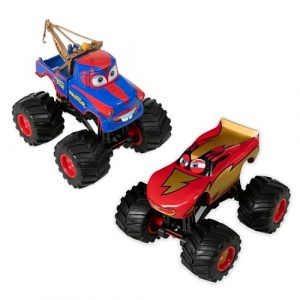 Disney Store Official Set di Monster Truck in Metallo pressofuso Spaventoso Soletta MacChin e Fallo-A-Pezzi,Pixar Cars