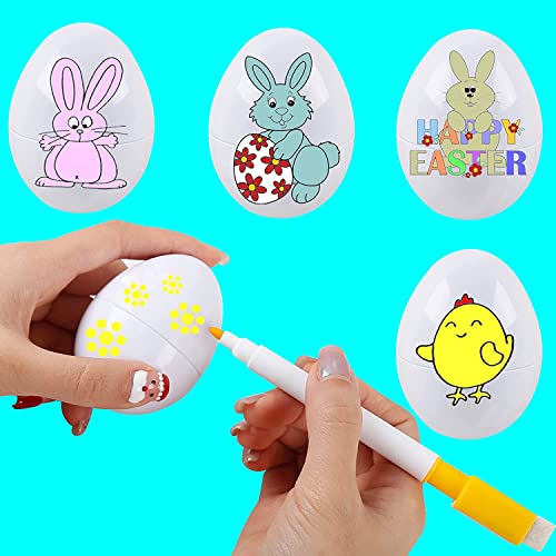 HVDHYY Matching Eggs12pcs Matching Plastic Fake Eggs Colors And Shapes Sorter Easter Baskets Hunt Egg Montessori Toy Early Learning Educational for Party Birthday Present Toddlers 1 2 3 4 5 Years - immagine 5