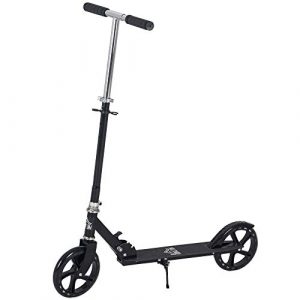 Homcom - Monopattino per bambini da 3 a 8 anni, regolabile in altezza, per ragazzi, ragazzi, ragazze, design pieghevole, colore: nero