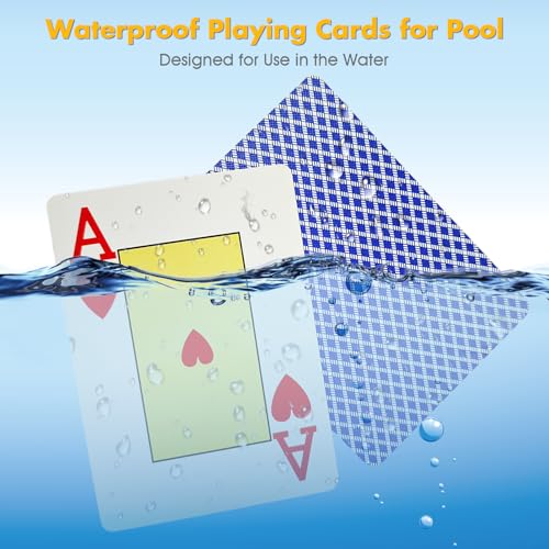 Lanathel Tavolo da gioco gonfiabile ottagonale con carte da gioco impermeabili, giochi da bar gonfiabili per adulti, vassoio portatile galleggiante per vasca idromassaggio o feste in piscina in - immagine 6