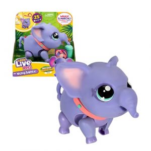 Little Live Pets - My Walking Elefant, l'Elefante Pet Giocattolo, Passeggiata e Balla al Ritmo della Musica, Suoni e Reazioni, Bambola di Peluche Interattiva, +4 anni, Famosa (LPK02000)