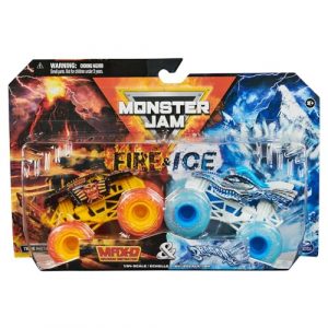 Monster JAM Camion Walmart Esclusivo FIRE & ICE MAX-D & Dragon