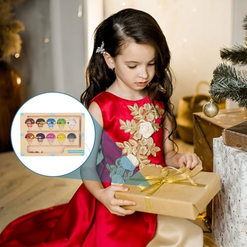 NQEUEPN Labirinto Magnetico di Colori e Numeri, Giocattolo in Legno Montessori Giocattolo Educativo per l'Apprendimento del Conteggio e Dell'Abbinamento dei Colori per Bambini - immagine 7