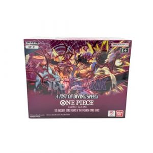 OP11 Booster Box English A Fist of Divine Speed Booster Box Display Factory Sealed for OP11 One Piece English TCG (24 confezioni)