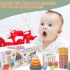 OUWANCH 8 in 1 Giocattolo Montessori, Giocattolo per abilità motorie/Blocchi di Costruzione sensoriali Giocattolo impilabile/cubo per abilità motorie per Bambini di 6-12-24 Mesi Regalo - immagine 9