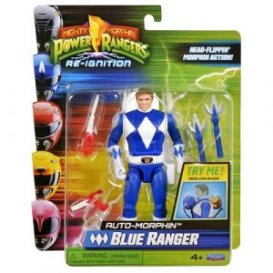 Power Rangers Mighty Morphin Auto-Morphin Blue Ranger Action Figure