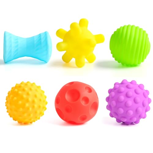 SULOLI 6 Pezzi Palline Sensoriali Neonati,Palla Colorate da Afferrare,Giochi Educativi,Giochi sensoriali per Bambini - immagine 8