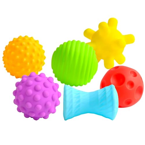 SULOLI 6 Pezzi Palline Sensoriali Neonati,Palla Colorate da Afferrare,Giochi Educativi,Giochi sensoriali per Bambini