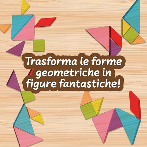 Science4you Puzzle Tangram in Legno per Bambini di 3 4 5 Anni – Tangram in Legno, Gioco Mentale di Figure Vintagei, Giocattolo Educativo Montessori per Bambini e Bambine di età 3 4 5 6+ Anni - immagine 5