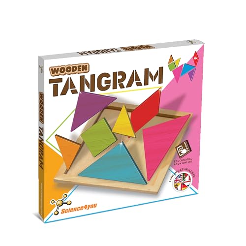 Science4you Puzzle Tangram in Legno per Bambini di 3 4 5 Anni – Tangram in Legno, Gioco Mentale di Figure Vintagei, Giocattolo Educativo Montessori per Bambini e Bambine di età 3 4 5 6+ Anni