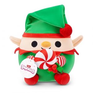 Snackles, peluche natalizio Serie 2 da 20 cm di ZURU, peluche con accessorio snack (JINGLE)