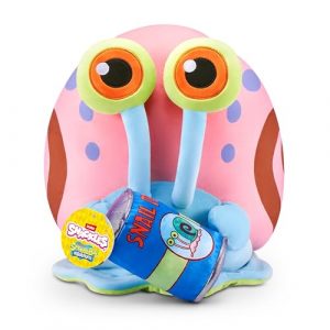 Snackles, peluche personaggio SpongeBob Squarepants da 35 cm di ZURU, peluche con accessorio snack(GARY THE SNAIL)