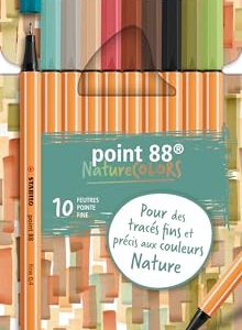Stabilo point 88 - Fineliner - NatureCOLORS Edition - Astuccio da 10 - Colori assortiti