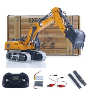 TOUCAN RC HOBBY 1:50 RC escavatore K970 macchina da costruzione telecomando escavatore elettrico pala metallica catena luce suono RTR batteria