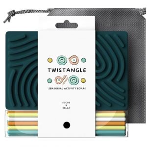 Twistangle Montessori - Gioco per bambini, calmo e relax, tavola sensoriale, giocattolo anti-stress ed educativo, compatto da viaggio, creativite e concentrazione, accessorio per la scuola, studio |